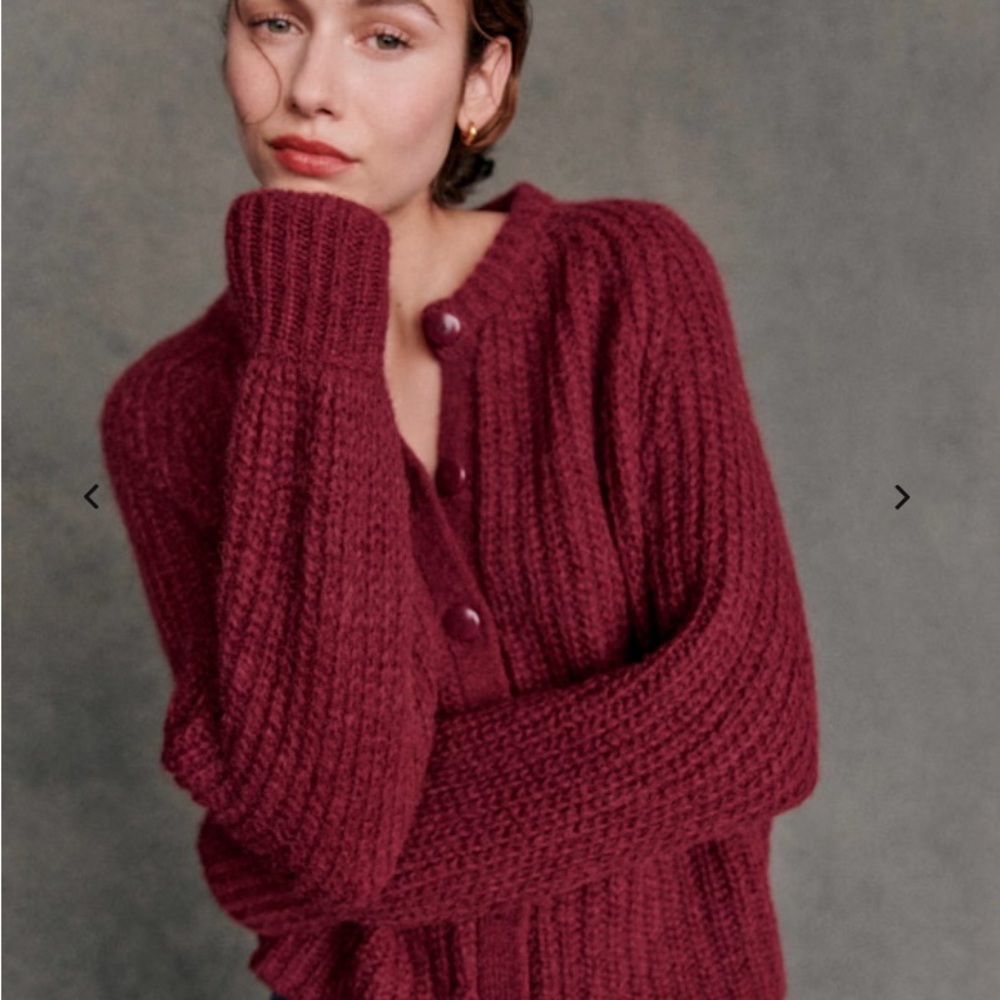 Sezane Women's Burgundy Sweater
